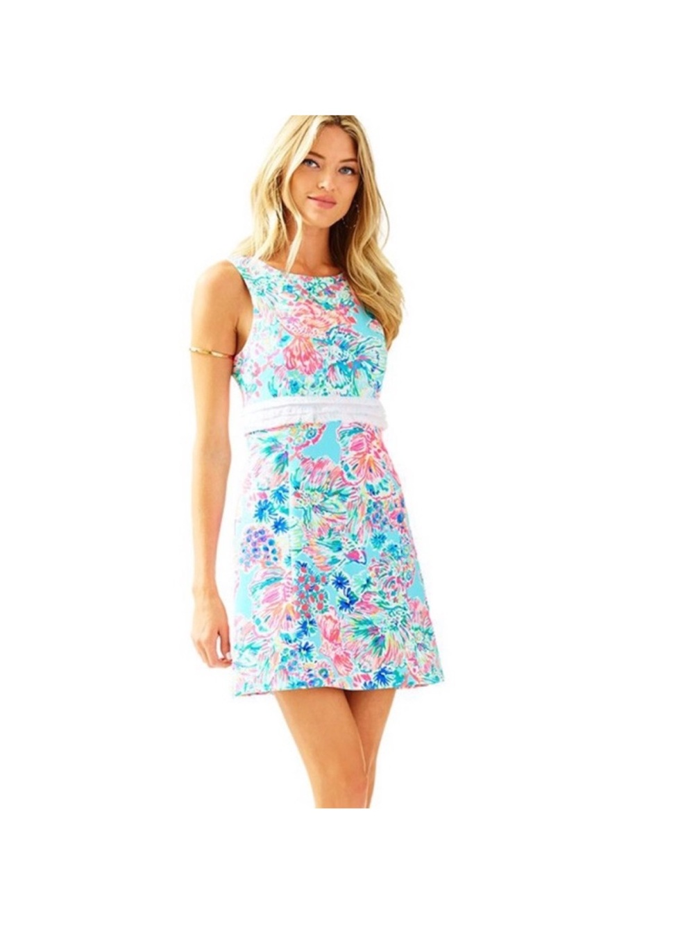 Lilly Pulitzer Arden Floral Shift Dress Beach Coastal Vacation Small